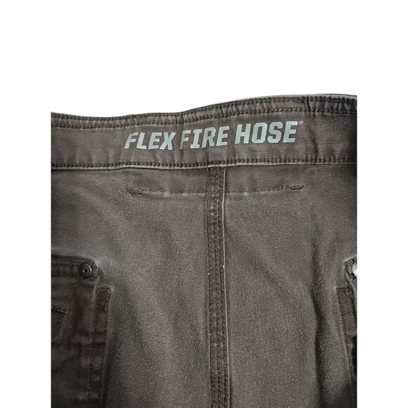 Duluth Trading Flex Fire Hose Pants Mens Sz 44x34 Brown Cargo Pockets Utility - Picture 4 of 11